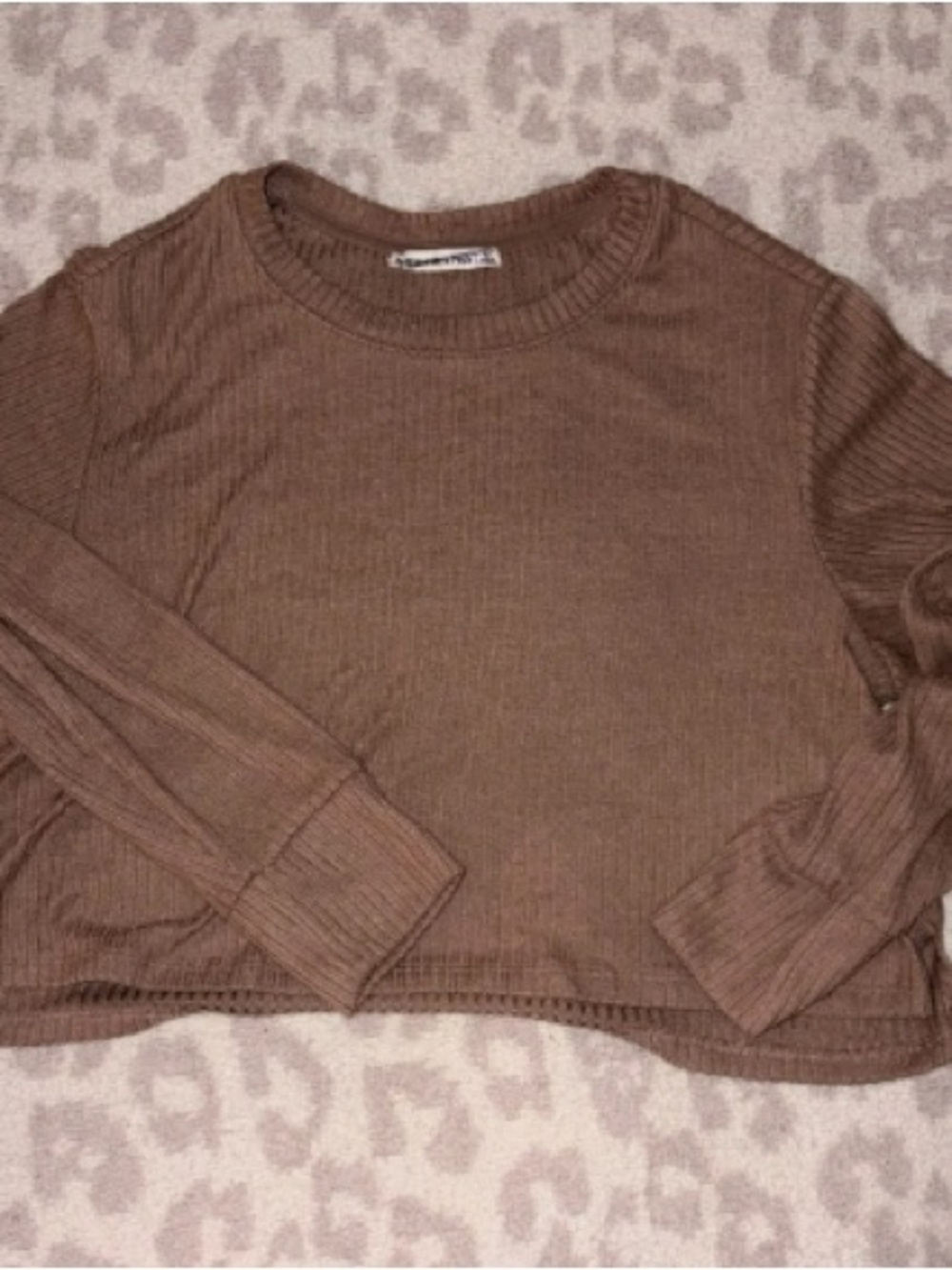 Women’s Ribbed Crewneck Sweater - Brown